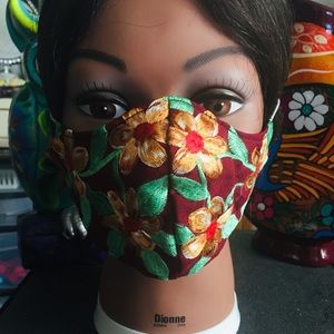 “Authentic Mexican embroidered handmade facemask!